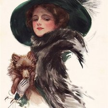 Схема вышивки «дама с собачкой»