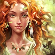 Схема вышивки «Девушка»