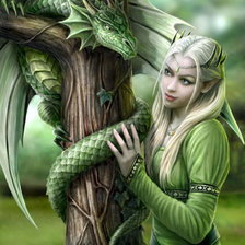 Схема вышивки «Эльфийка»