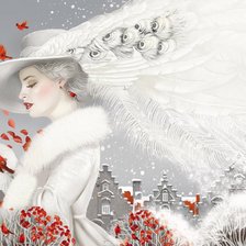 Схема вышивки «красавица зима»