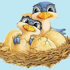 Схема вышивки «птенцы»