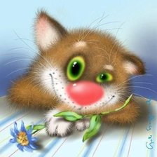 Схема вышивки «кот»