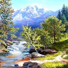 Схема вышивки «Горная речка»