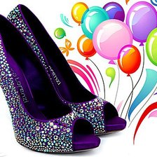 Схема вышивки «Праздничные туфельки»