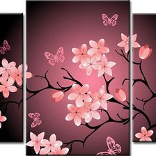 Схема вышивки «сакура»