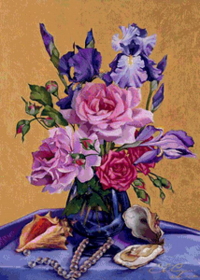 букет - картина цветы - предпросмотр