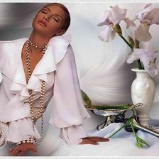 Схема вышивки «Девушка»