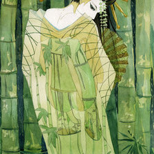 Схема вышивки «гейша»