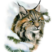 Схема вышивки «Хищная кошечка»