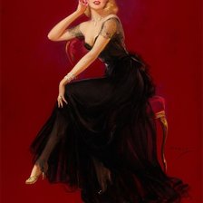 Схема вышивки «мисс элегантность»