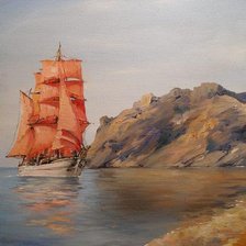 Схема вышивки «алые паруса»