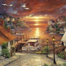 Схема вышивки «пейзаж»