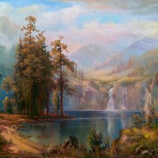 Схема вышивки «горное озеро»