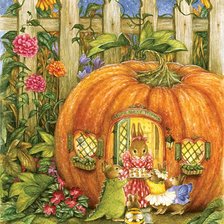 Схема вышивки «Домик тыкавка»