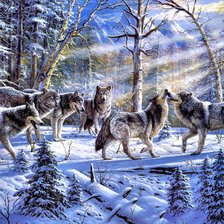 Схема вышивки «wilki»