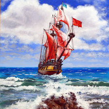 Схема вышивки «алые паруса»