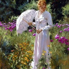 Схема вышивки «девушка»