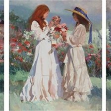 Схема вышивки «триприх барышни»