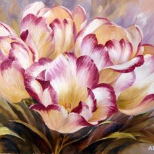 Схема вышивки «тюльпаны»