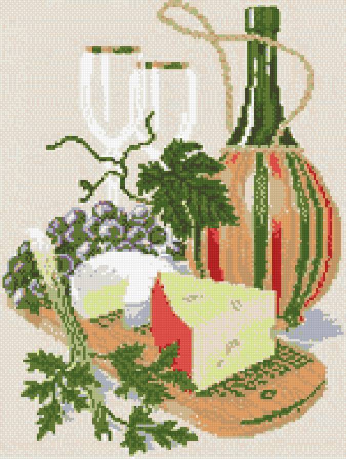 вино2 - вино, сыр, виноград - предпросмотр