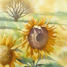 Схема вышивки «подсолнухи»