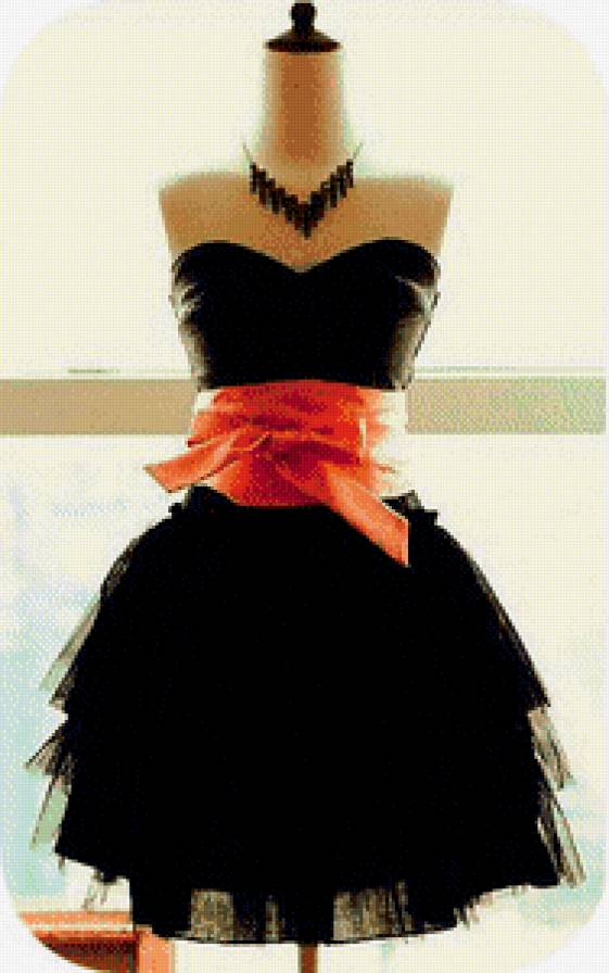 Платье - платье, черное, одежда - предпросмотр