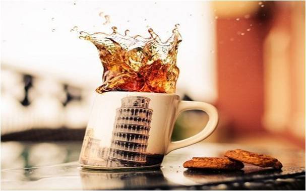 Чай - печенье, кружка, утро, чай, стол, взрыв - оригинал