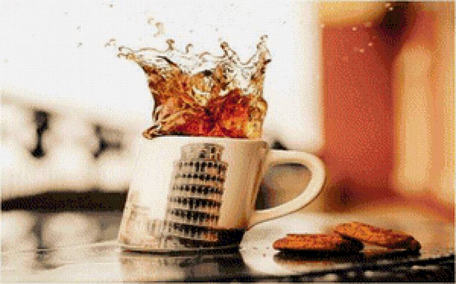 Чай - чай, взрыв, кружка, утро, печенье, стол - предпросмотр