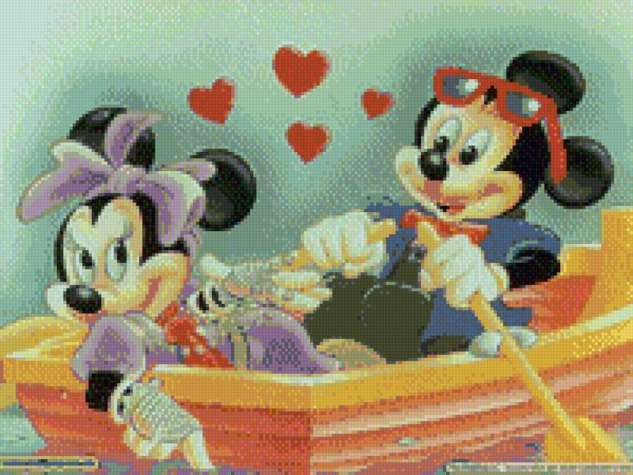 прогулка - река, мышки, мультяшки - предпросмотр