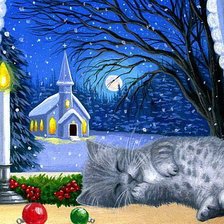 Схема вышивки «сон в рождественскую ночь»