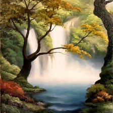 Схема вышивки «водопад»