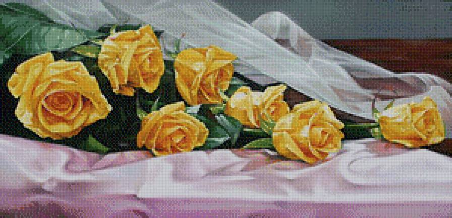 желтые розы - цветы, букет, розы - предпросмотр