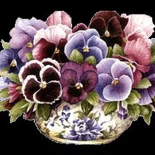 анютки в карзиночке