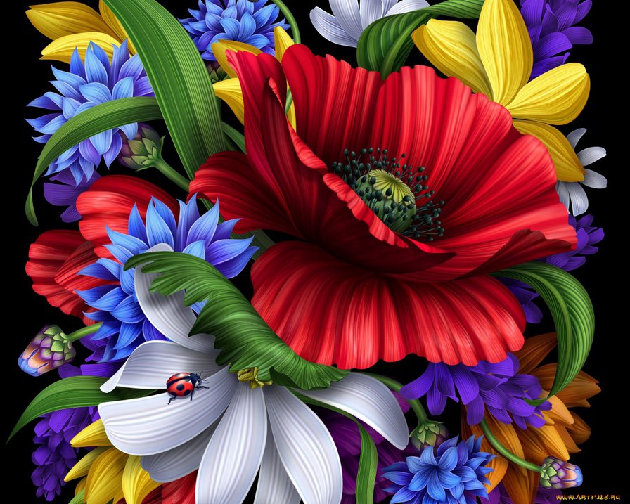 Цветы - цветы, природа - оригинал