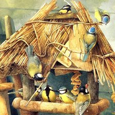 Схема вышивки «Синички»