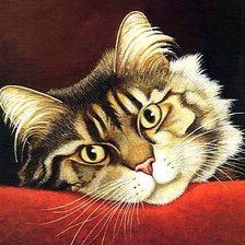 Схема вышивки «Киска»