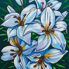 Схема вышивки «Букет лилий»