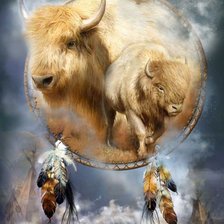 Схема вышивки «Дух буйвола (Carol Cavalaris)»