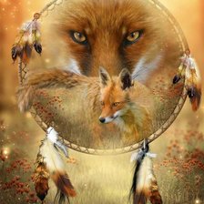 Схема вышивки «Дух лиса (Carol Cavalaris)»