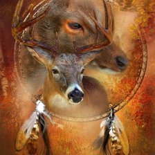 Схема вышивки «Дух оленя (Carol Cavalaris)»