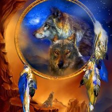 Схема вышивки «Дух волка-2 (Carol Cavalaris)»