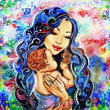 Схема вышивки «Мать и дитя»