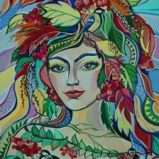 Схема вышивки «Девушка-лето»