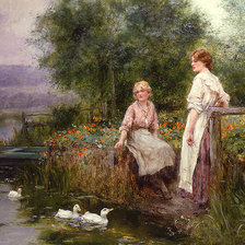 Схема вышивки «Сельский пейзаж»