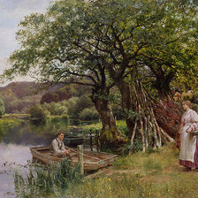 Схема вышивки «Сельский пейзаж»