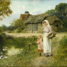 Схема вышивки «Сельский пейзаж»