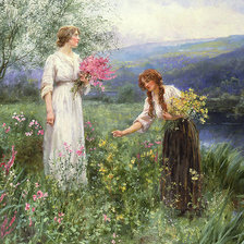 Схема вышивки «Сельский пейзаж»