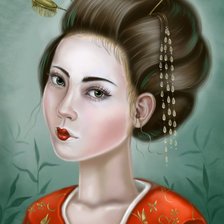 Схема вышивки «Гейша»