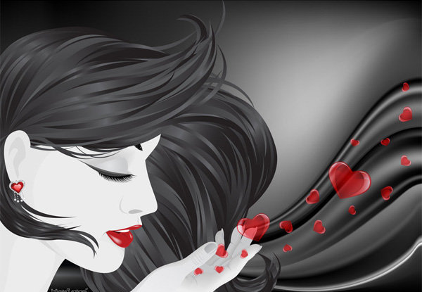 Девушка - девушка, монохром, красавица - оригинал