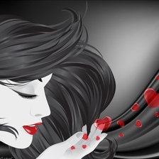 Схема вышивки «Девушка»